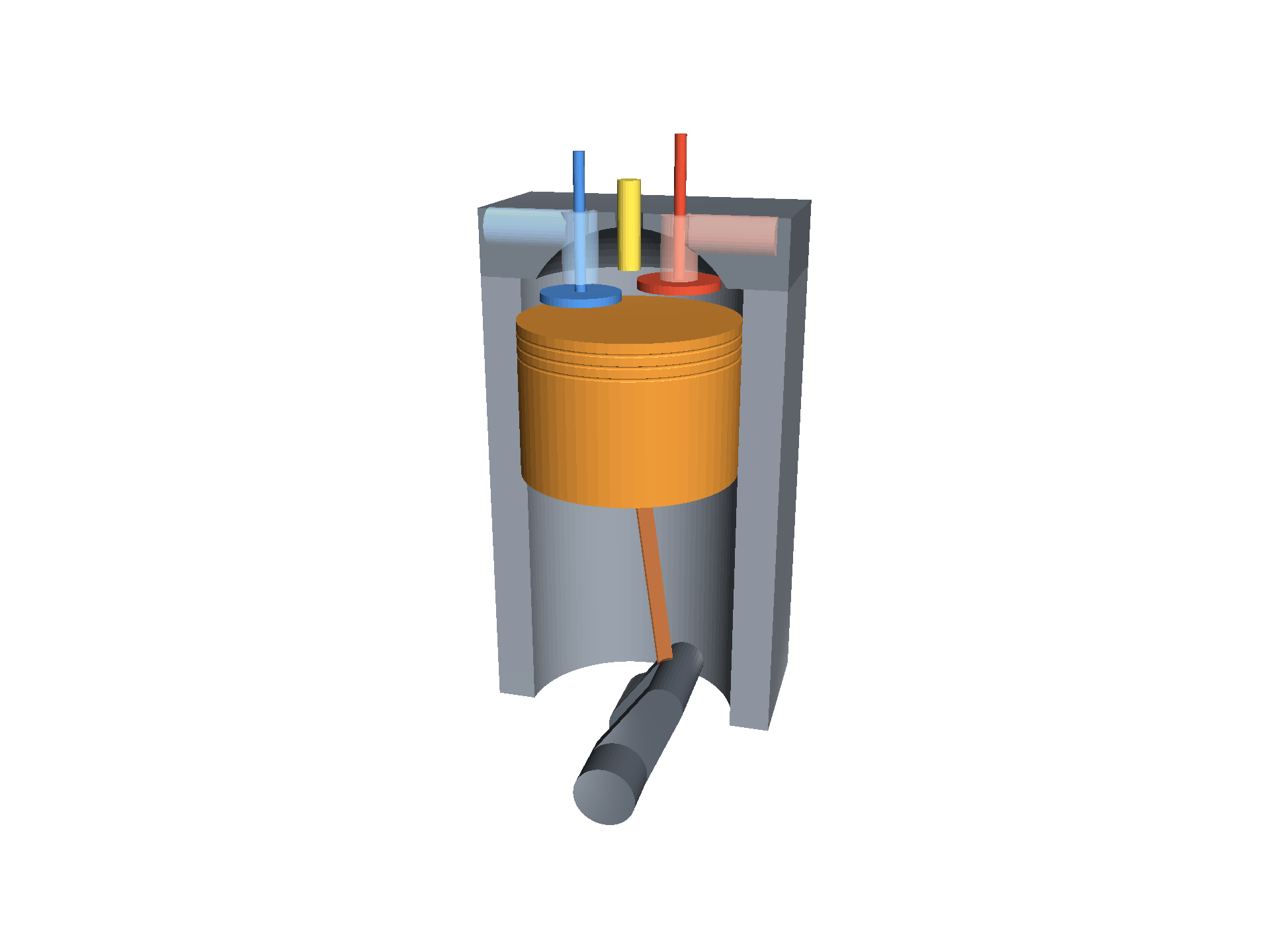 Engine oblique
