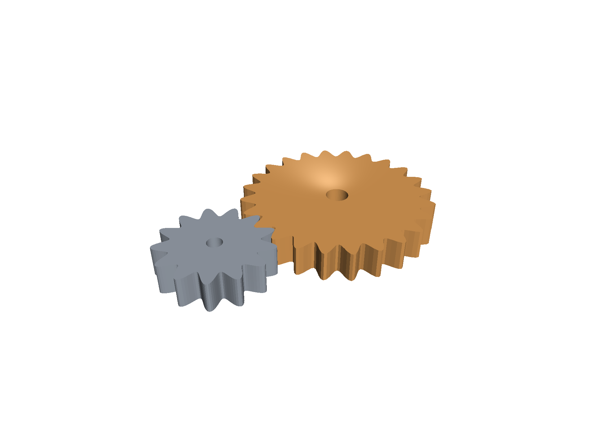 Spur gear pair