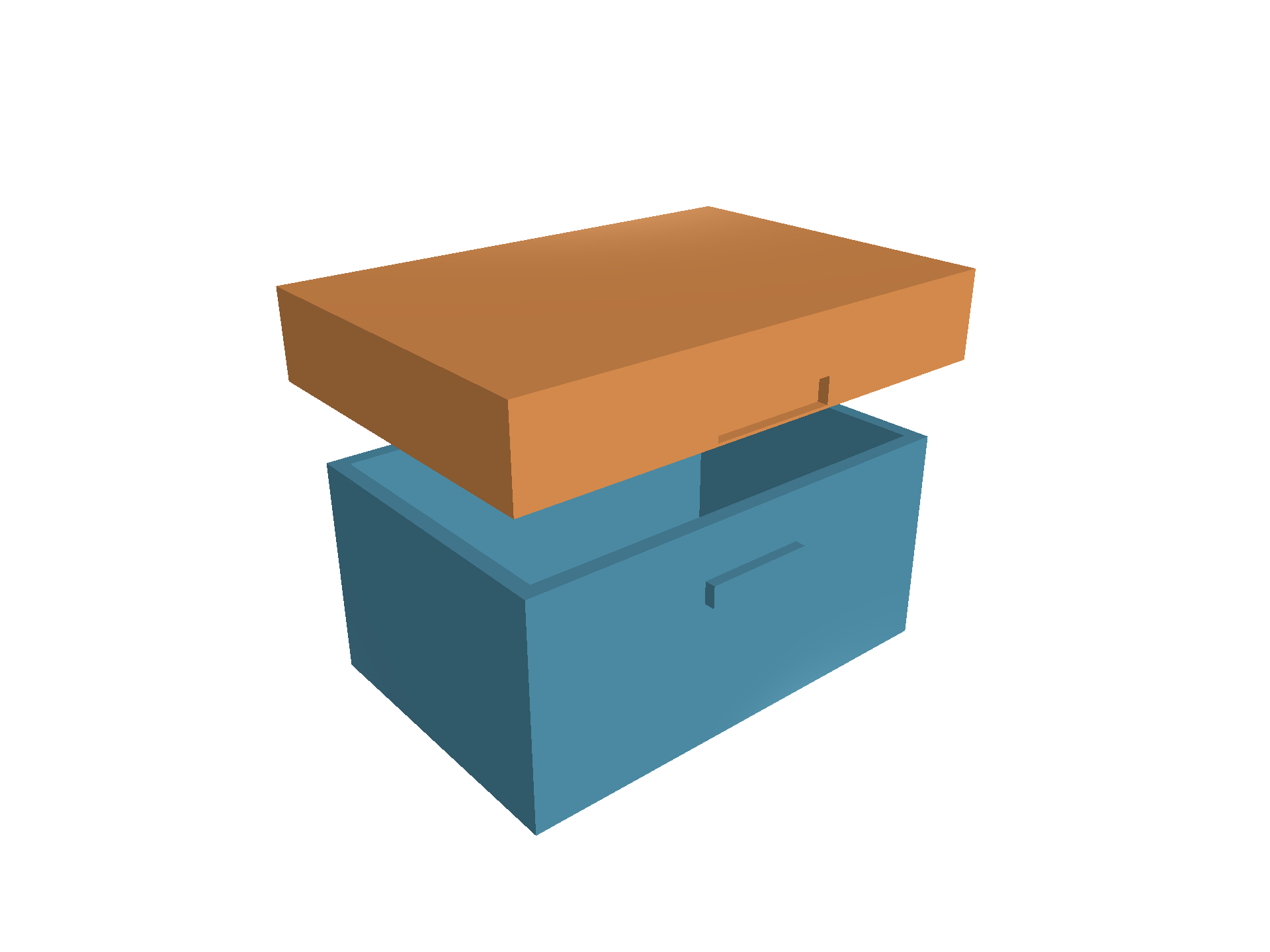 Snap-fit parametric box