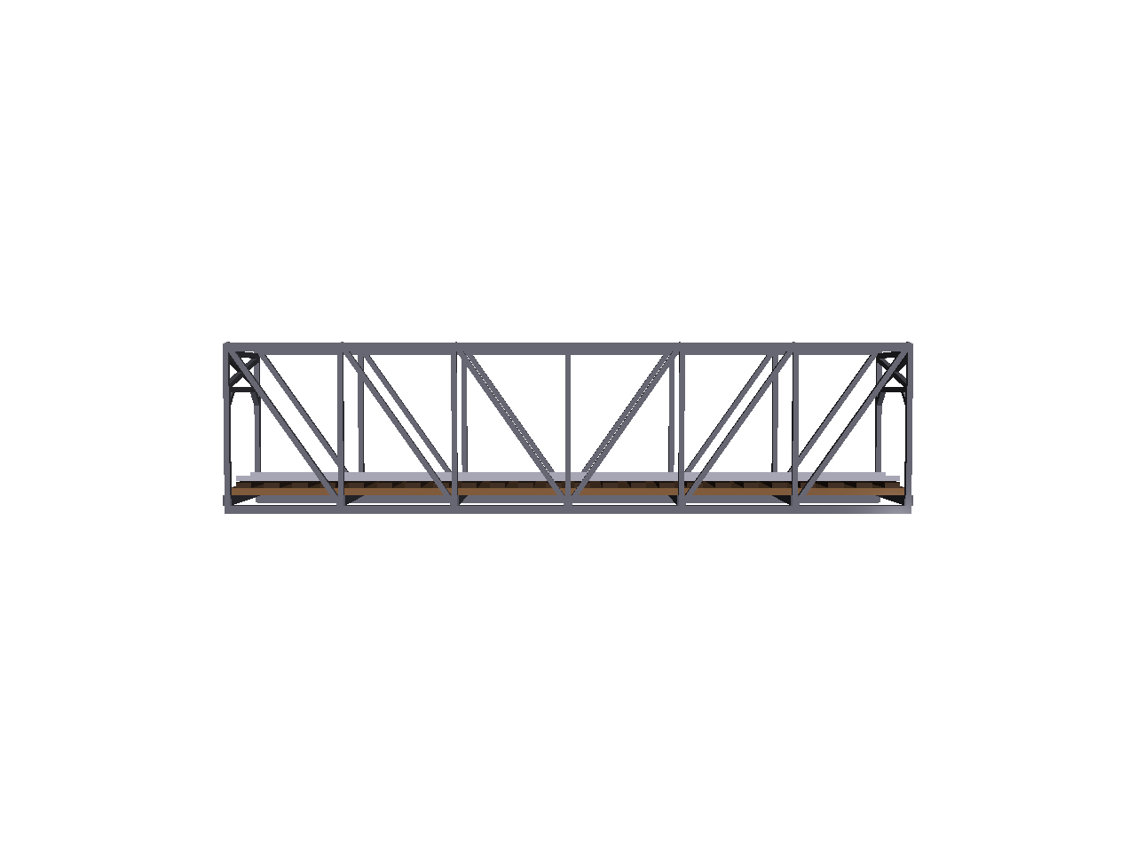 Truss bridge front