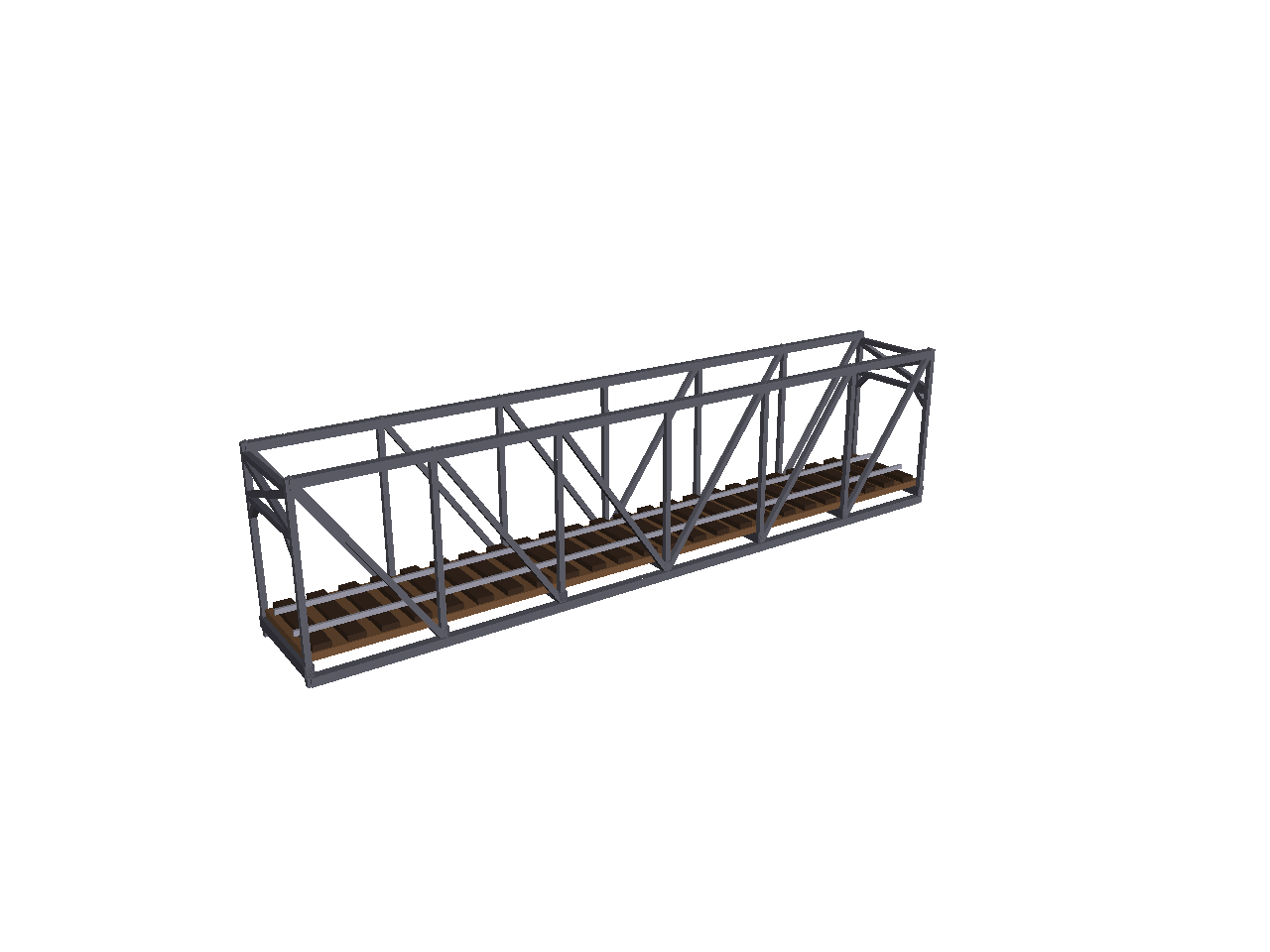 HO-scale Pratt truss bridge