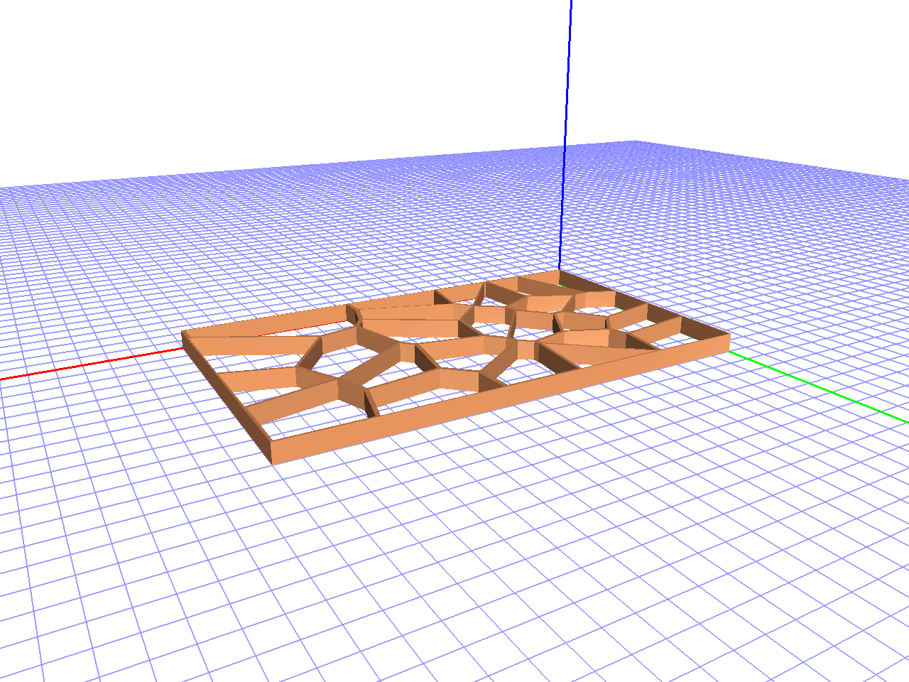 Voronoi oblique with grid
